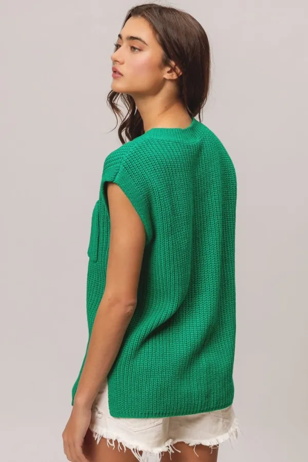 Cap Sleeve Sweater Top