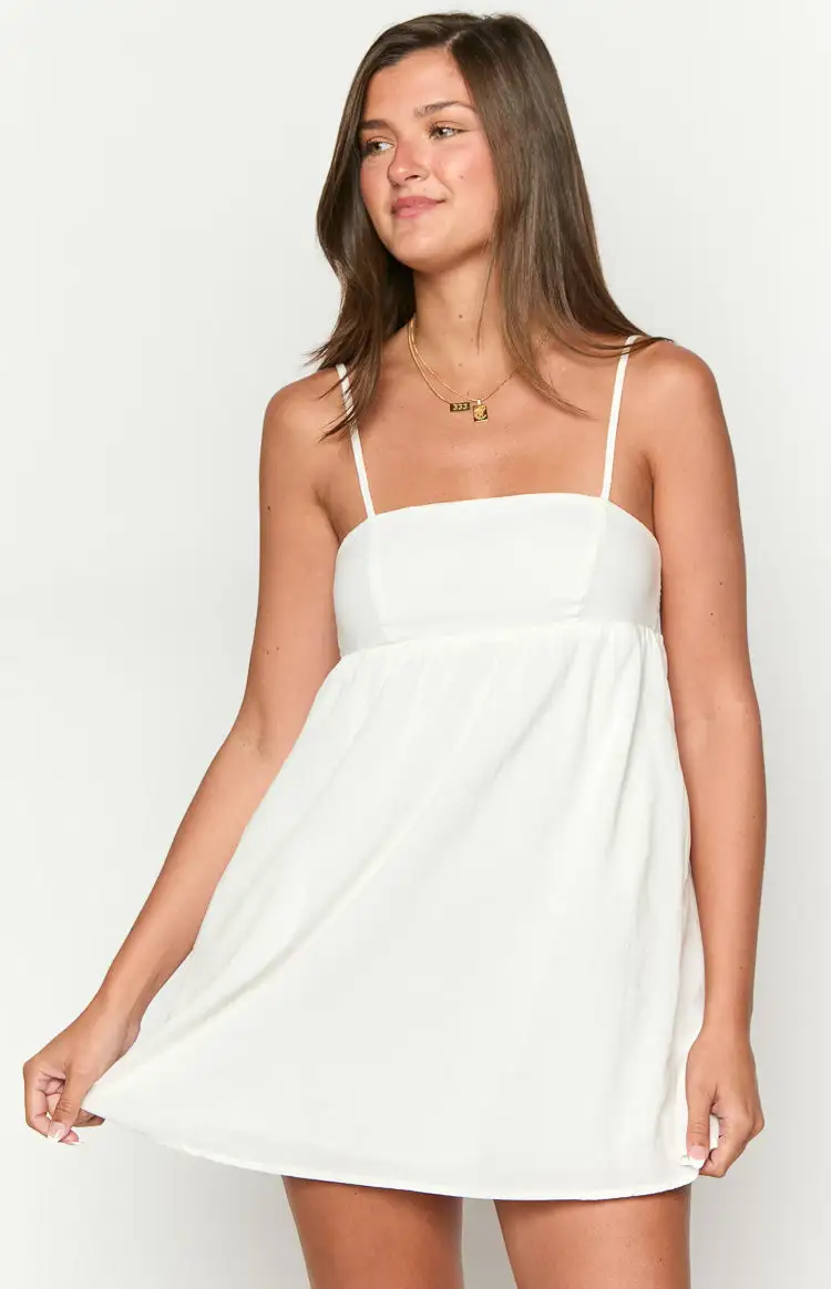 Lotus Love Affair White Mini Dress