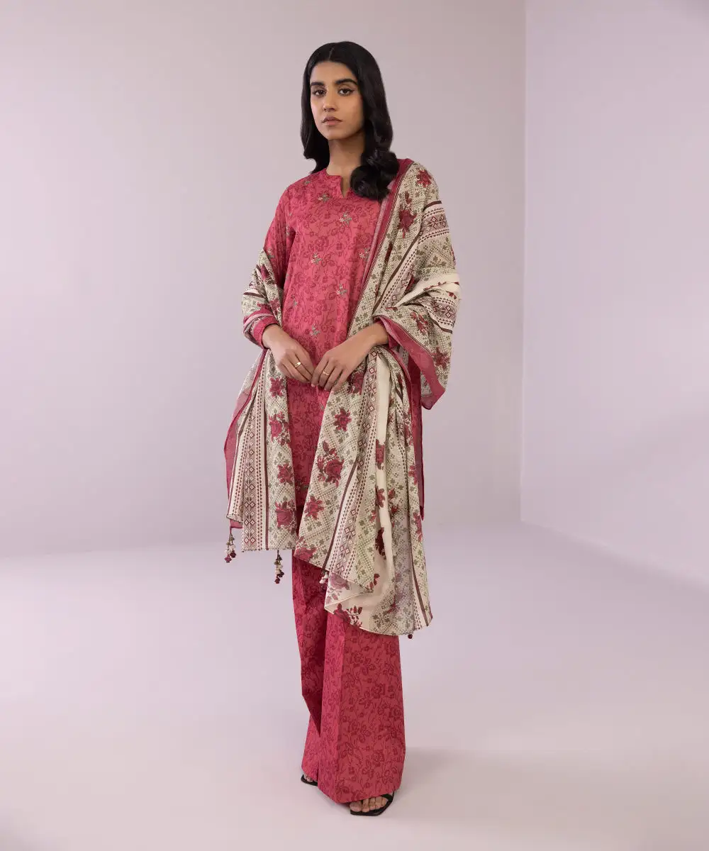 3 Piece - Embroidered Lawn Suit