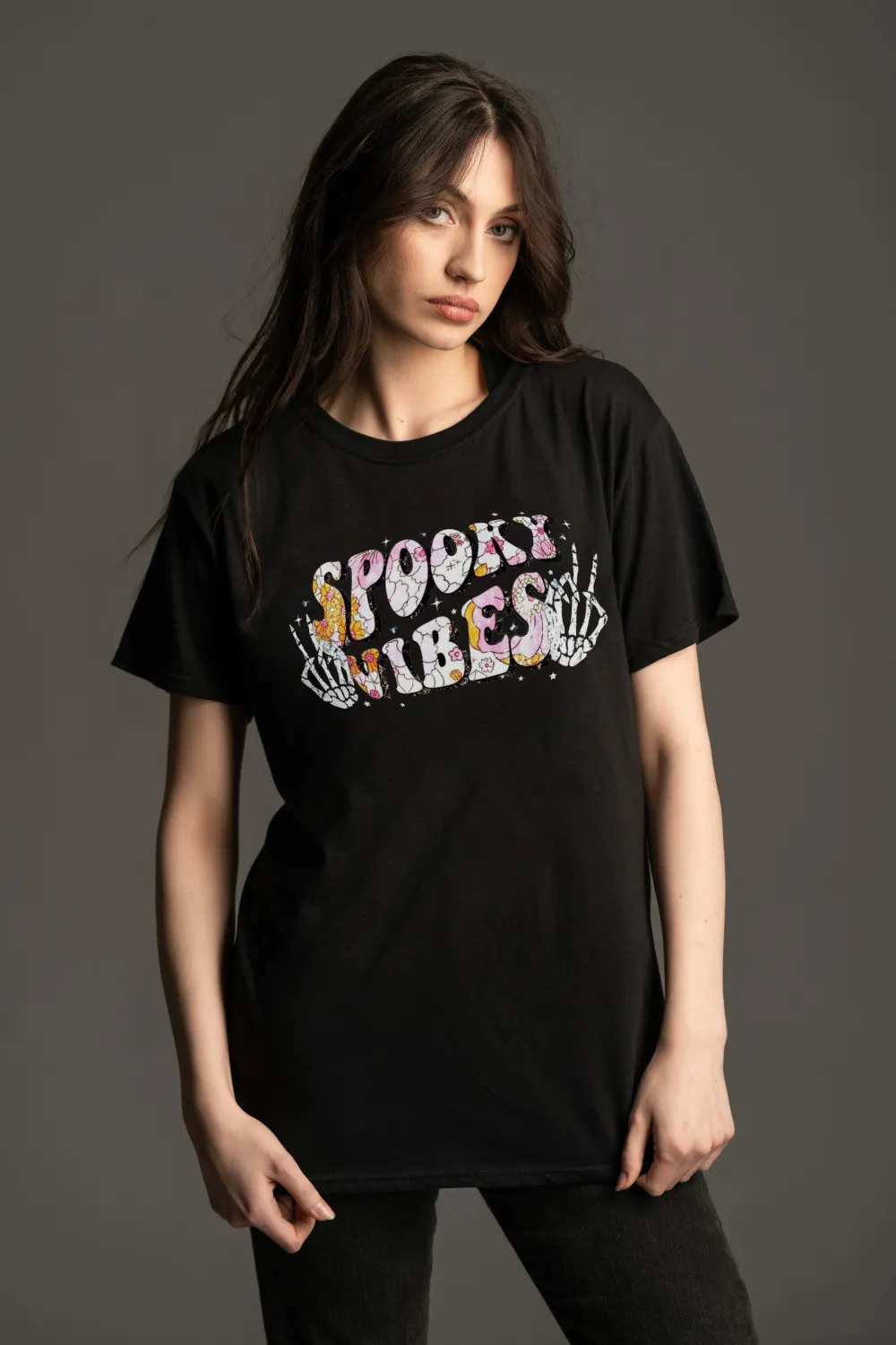 Women's Pumpkin English Halloween Printed T-shirt