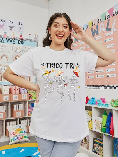 Trico Tri Halloween Spanish Teacher T-Shirt