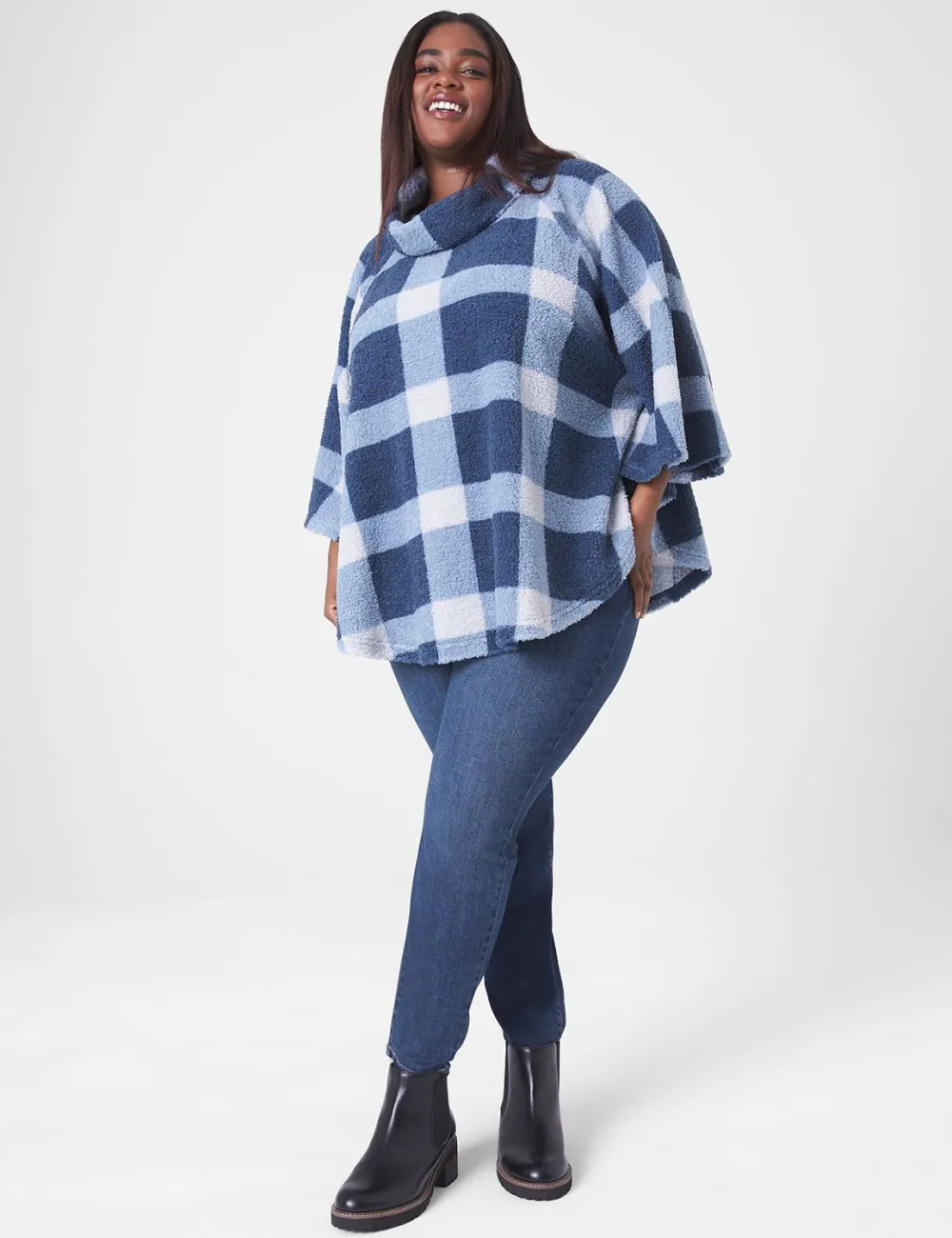 Relaxed Cowl-Neck Pullover Poncho