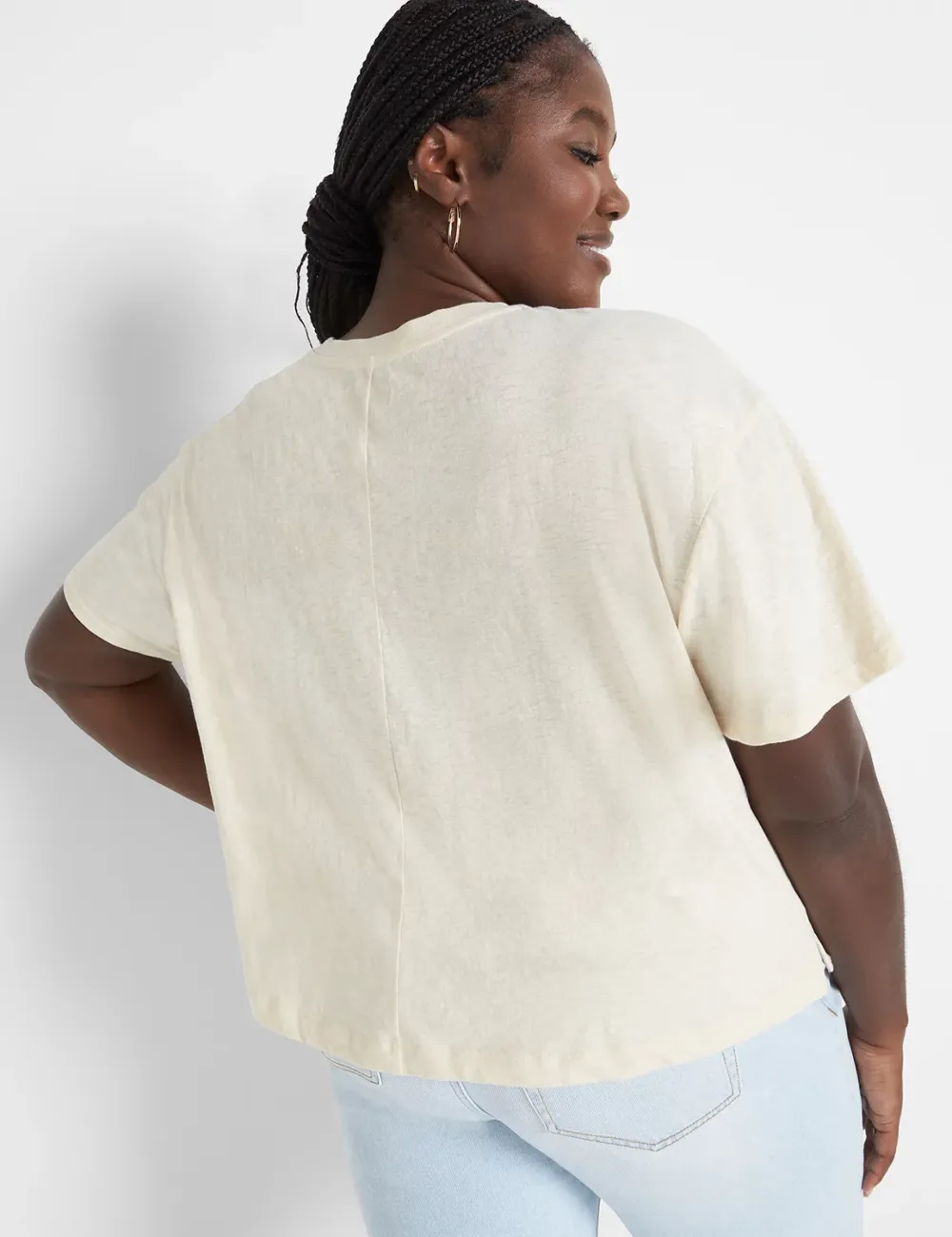 Relaxed Crop Short-Sleeve Pocket Tee