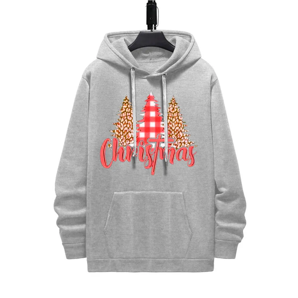 CHRISTMAS TREE PATTERN PRINTED HOODIE