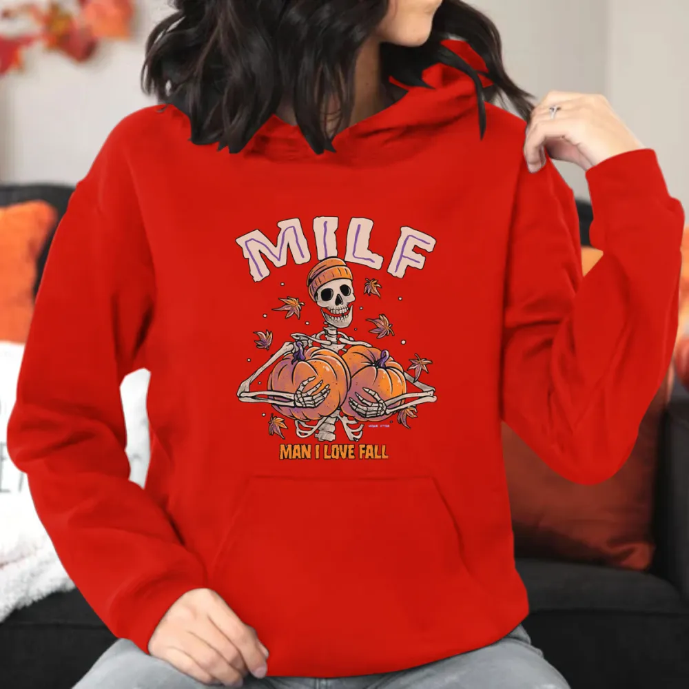 MILF MAN I LOVE FALL Printed Hoodie