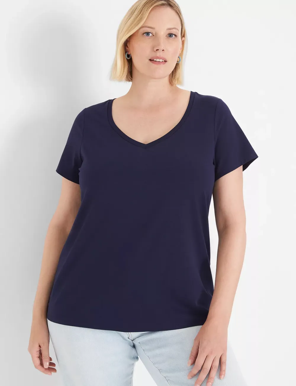 Modern Short-Sleeve V-Neck Tee