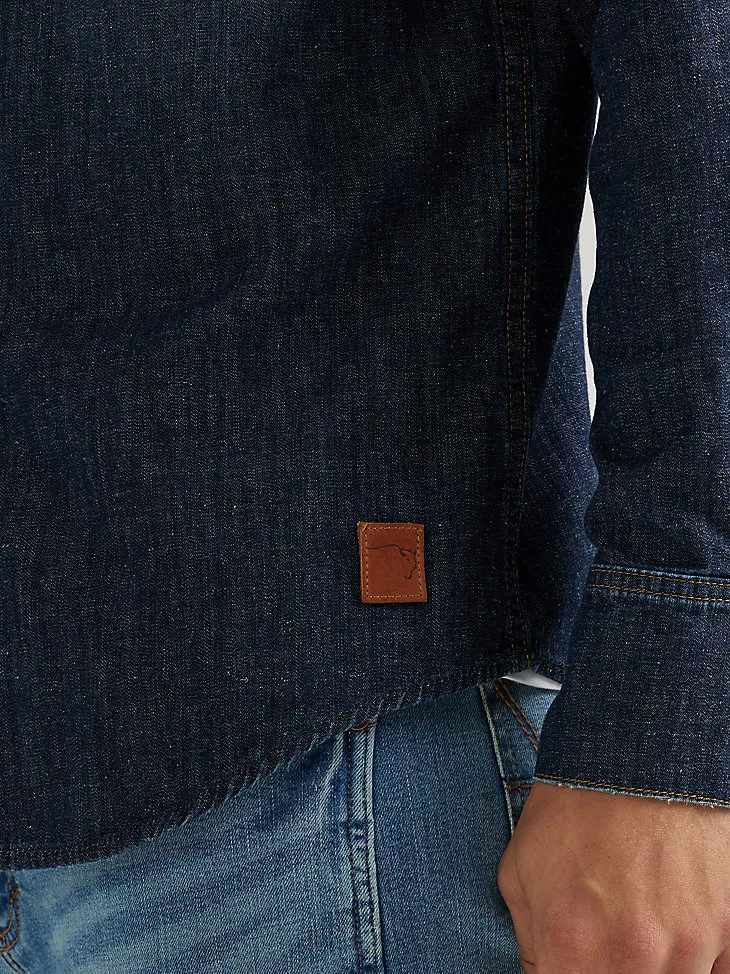 WRANGLER X BUFFALO TRACE™ MEN'S REVIVAL SHIRT IN OAK INDIGO