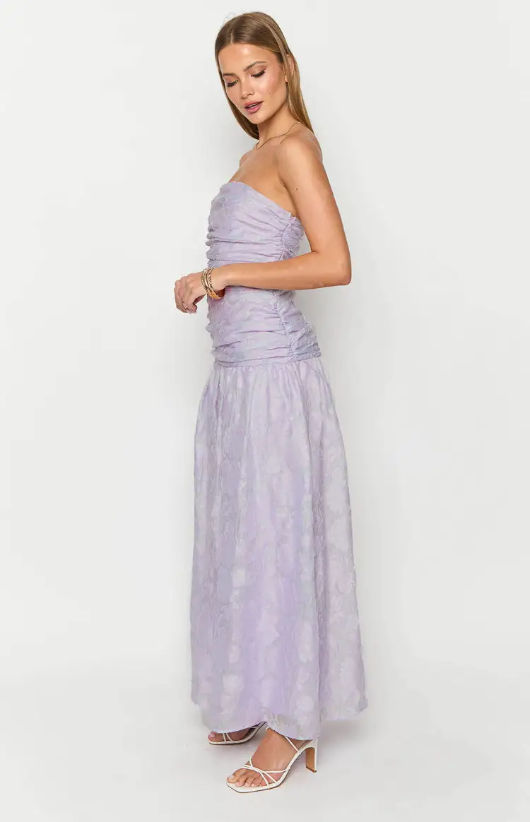 Sinclair Lilac Strapless Maxi Dress