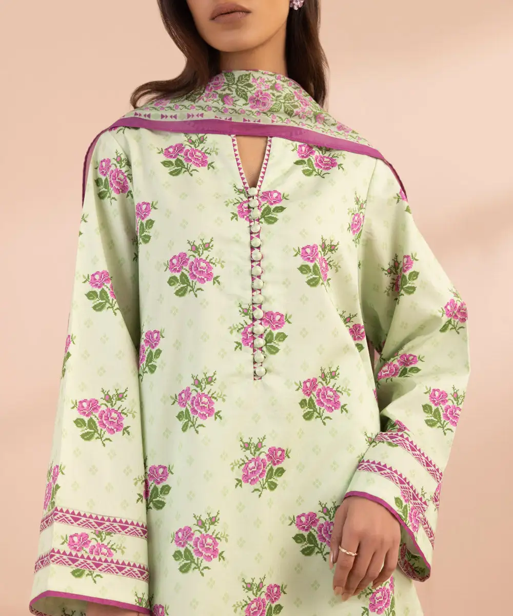 3 Piece - Printed Lawn Suit