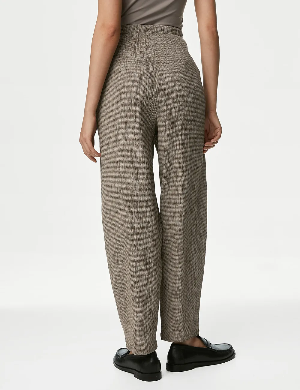 Wide Leg Casual Stretch Pants