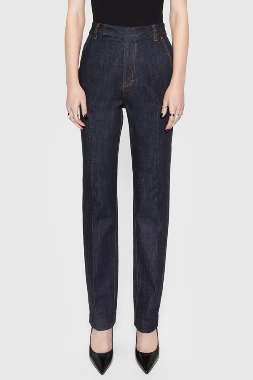 Navy Blue Straight Pants