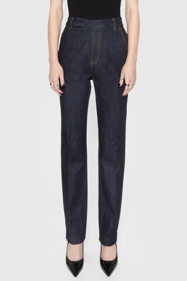 Navy Blue Straight Pants