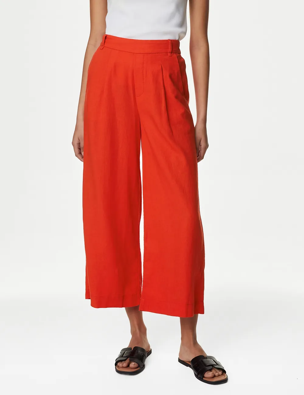 High Waist Slight Stretch Pants