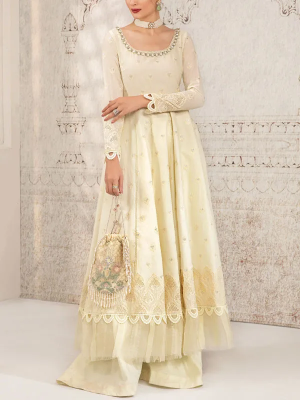 Waist-skimming temperament embroidered wedding ladies' dress