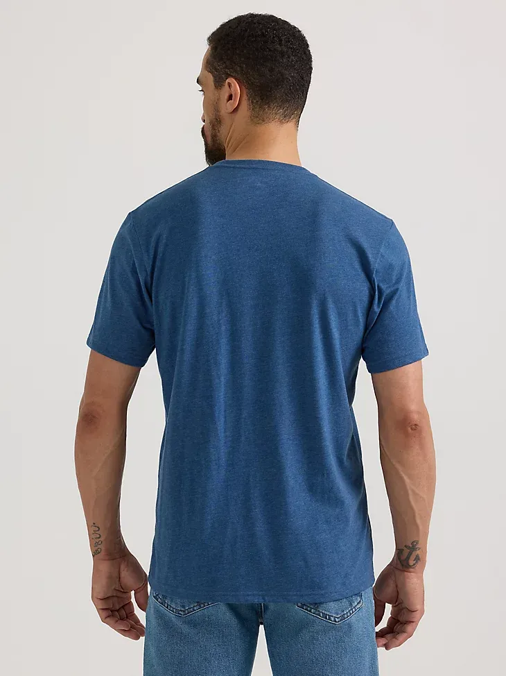 MEN'S HORSESHOE COWBOY T-SHIRT IN DARK DENIM