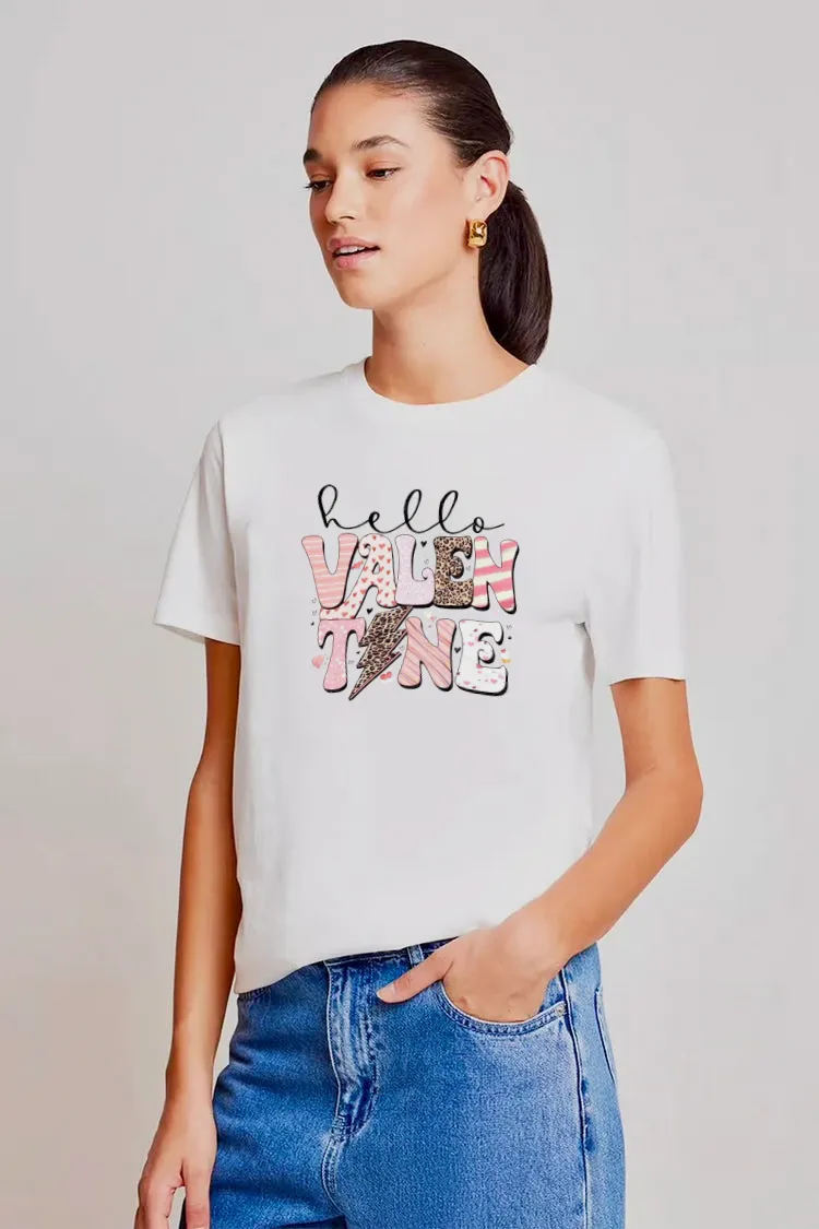 Women's Cartoon Art Letter Printed T-shirt