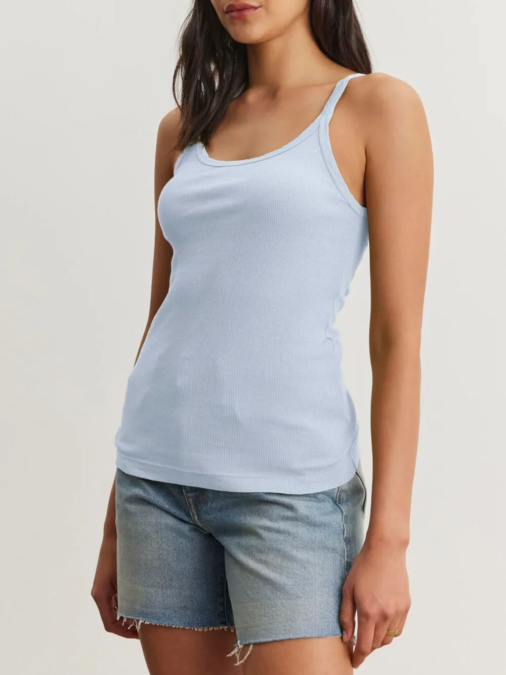 Aliza Ribbed Cotton Layering Tank