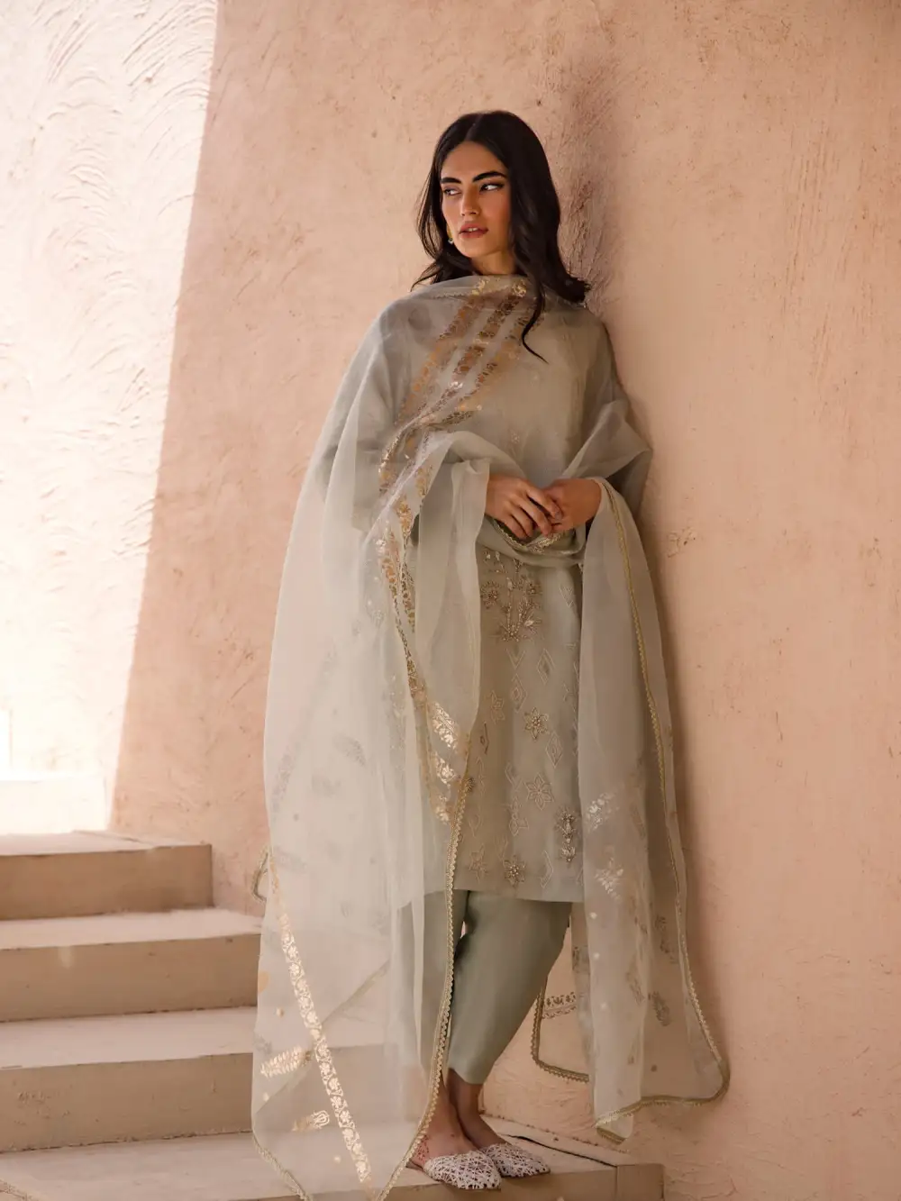 ALISHA KURTA W/ SKINNY SHALWAR & DUPATTA