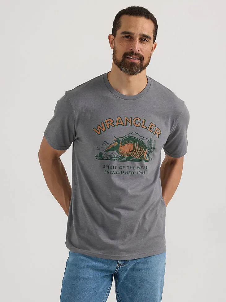 MEN'S ARMADILLO GRAPHIC T-SHIRT IN PEWTER