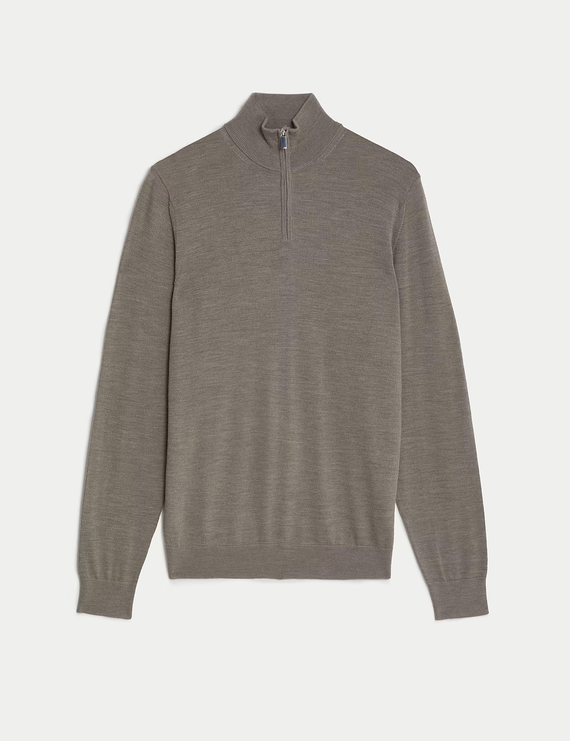 Pure Extra Fine Merino Wool Half Zip Jumper