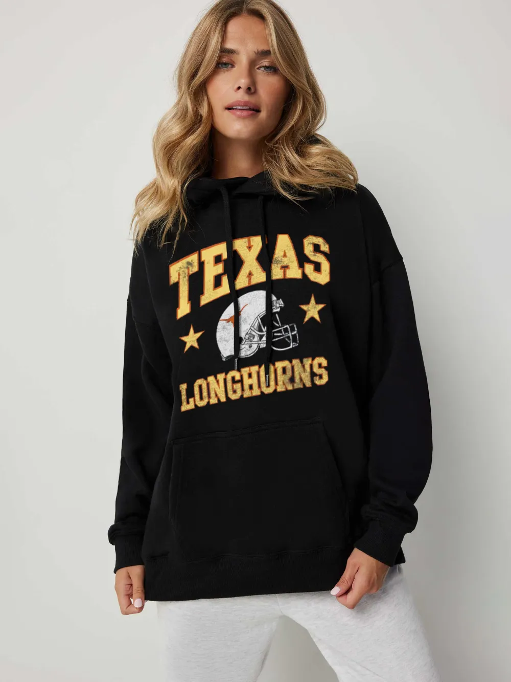 Oversized Long Sleeve Baseball Hoodie