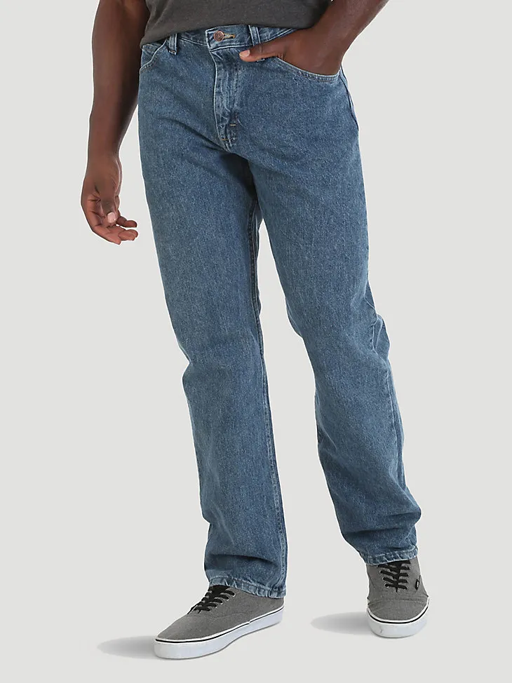 MEN'S WRANGLER AUTHENTICS® RELAXED FIT COTTON JEAN IN VINTAGE STONE