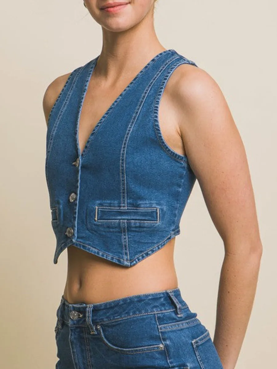 Casual Denim Vest