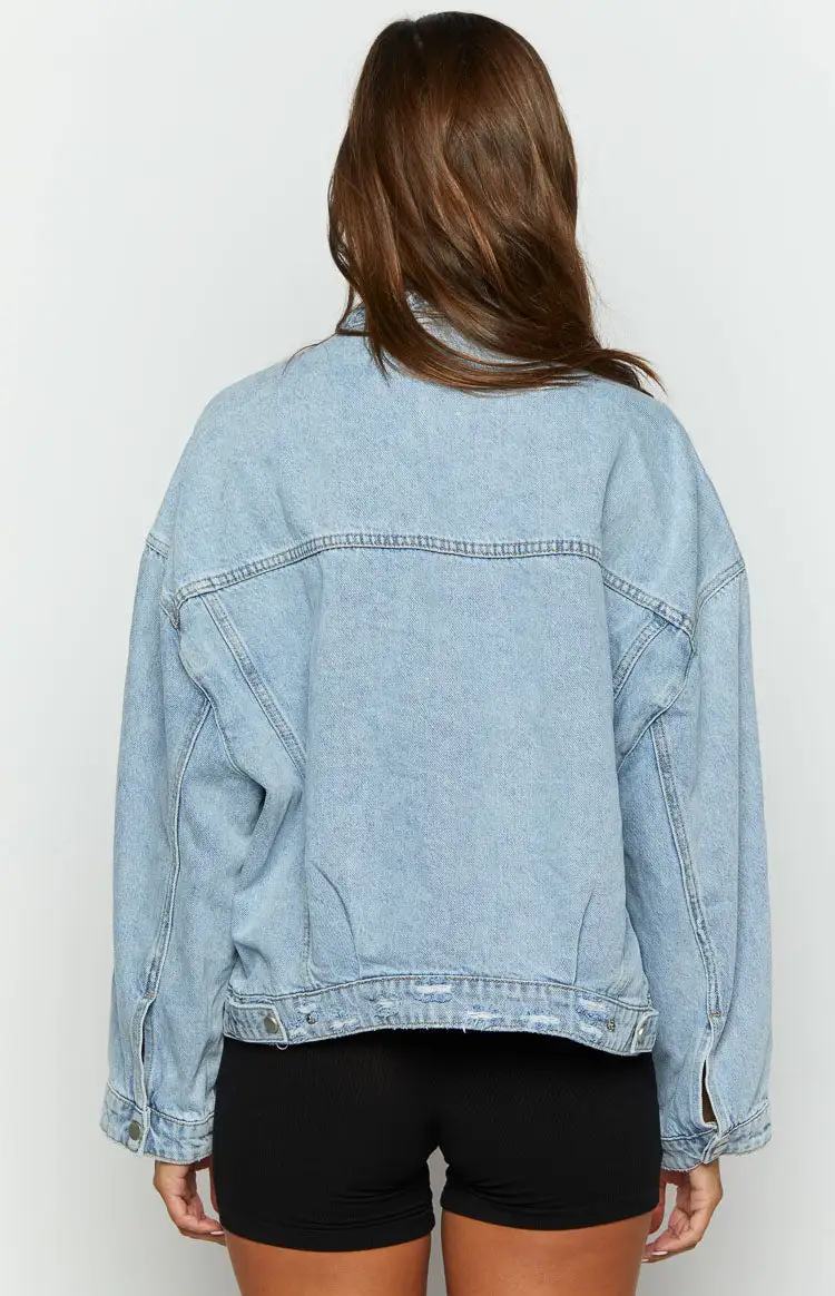 Hugo Light Wash Oversized Denim Jacket