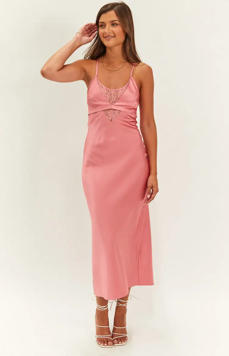 Elery Pink Midi Dress