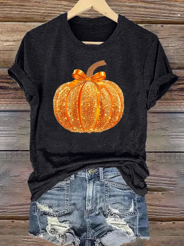 Disco Glitter pumpkin  Tee