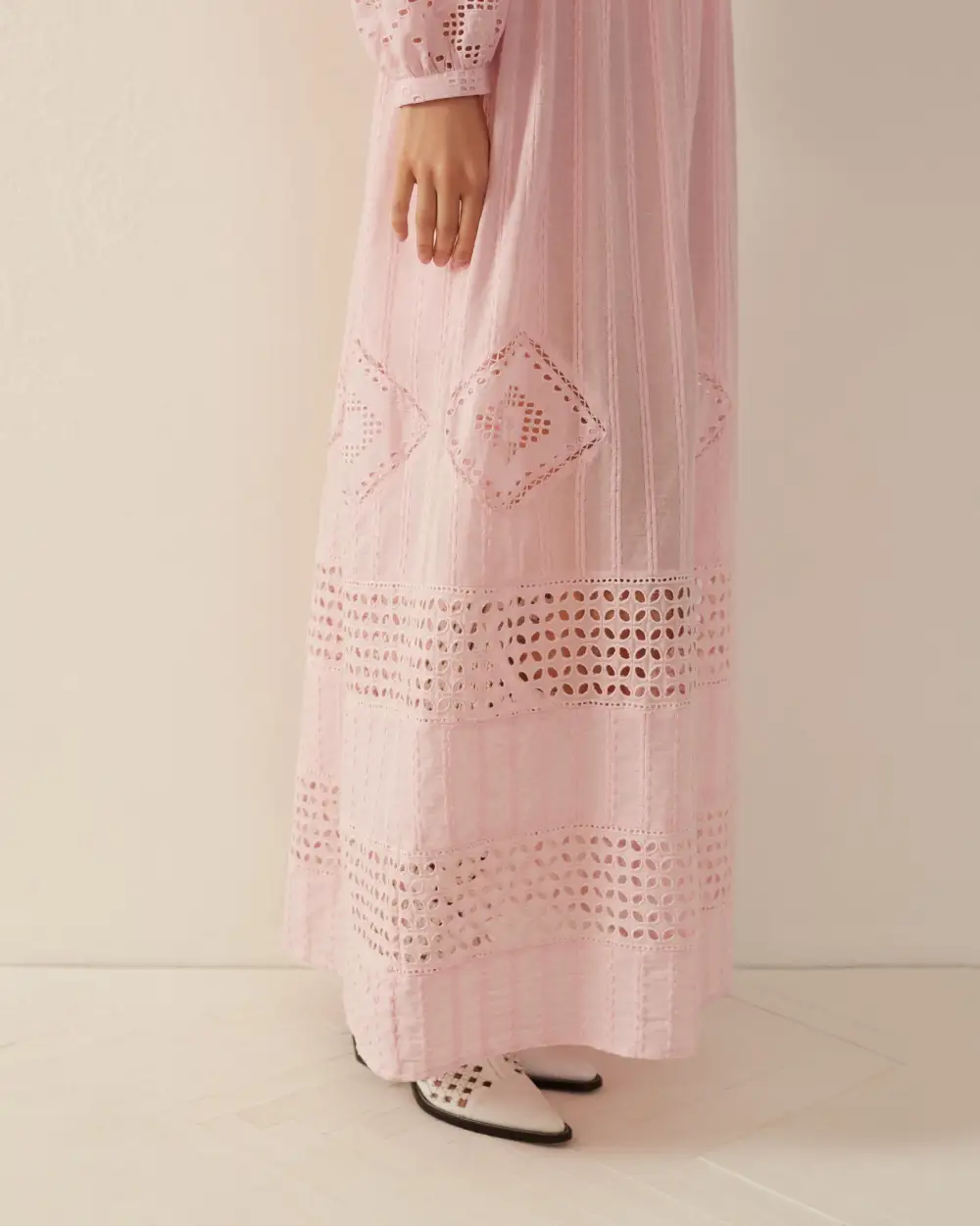 Winifred Blushed Eyelet Dress