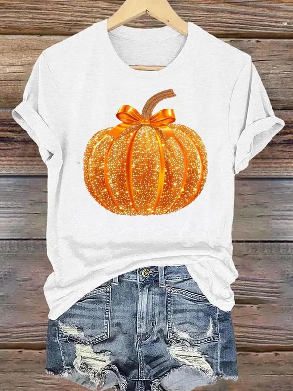 Disco Glitter pumpkin  Tee