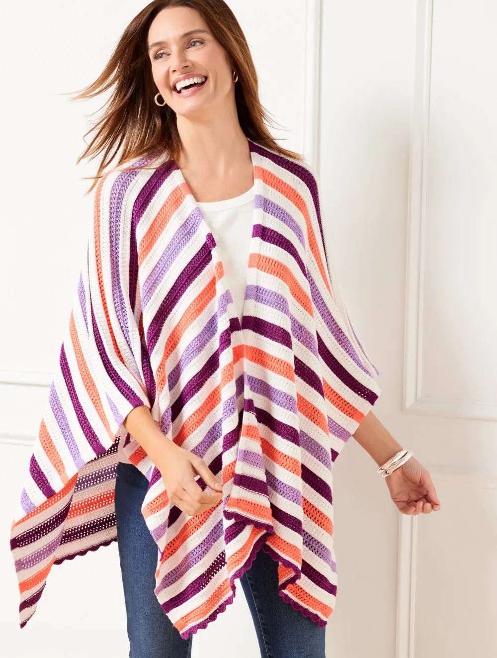 Multi Stripe Ruana