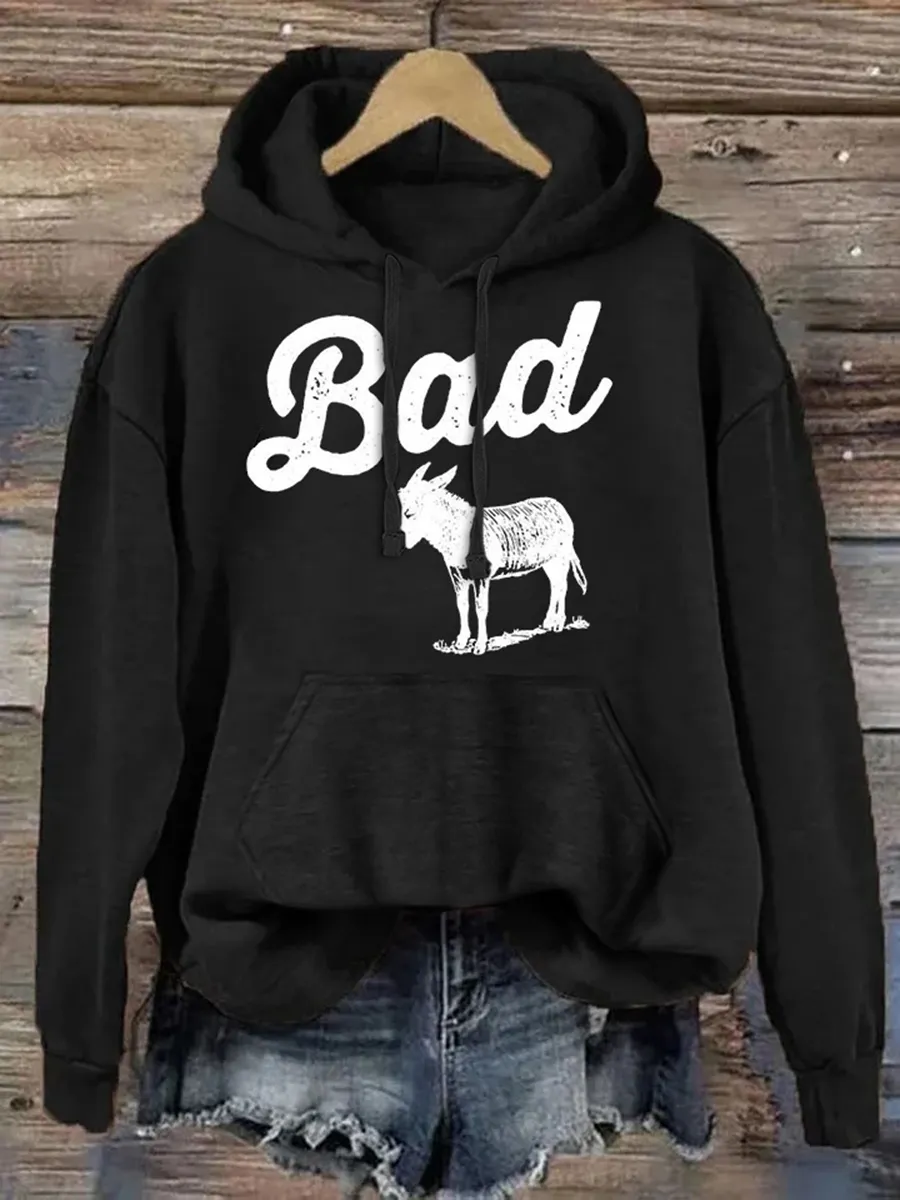 Funny Bad Ass Donkey Hoodie