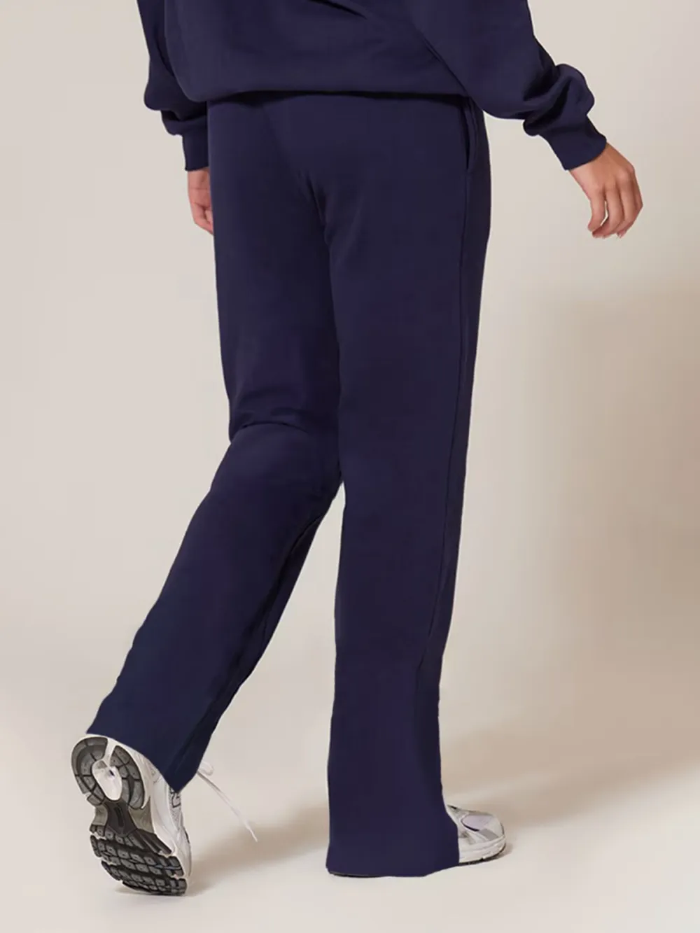 Navy Premium Wide Leg Sweat Sweatpants