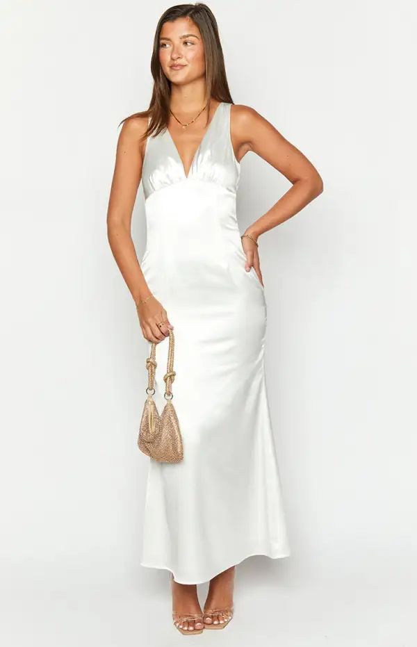 Clara White Maxi Dress