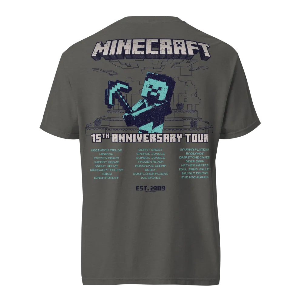 Minecraft 15th Anniversary Vintage Tour T-Shirt