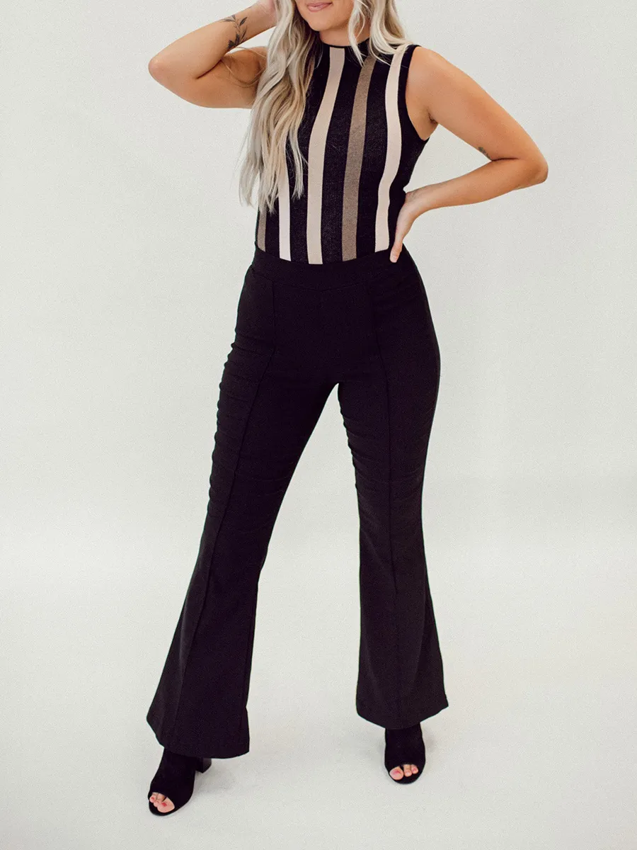 Multi color striped jumpsuit