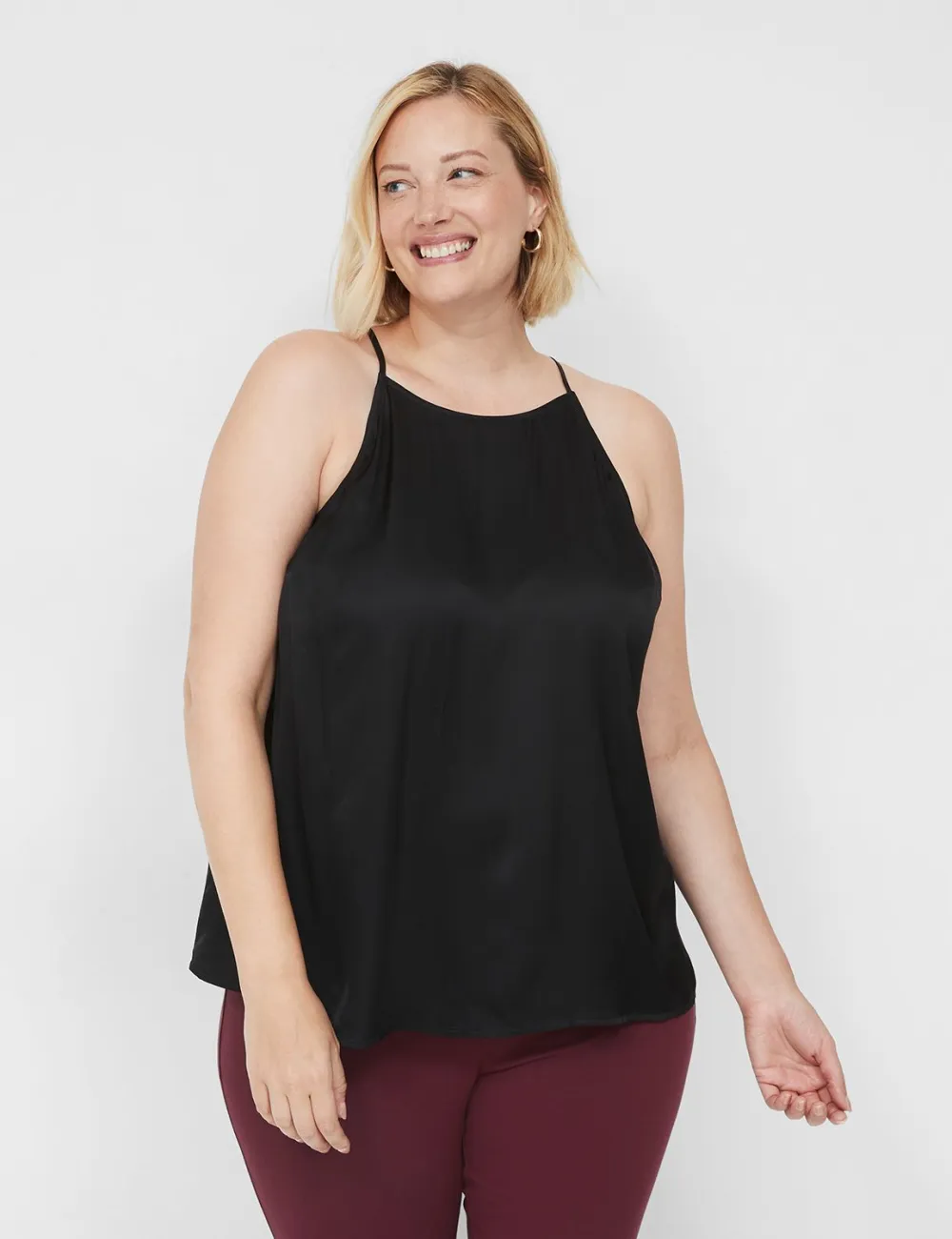 Relaxed High-Neck Halter Top