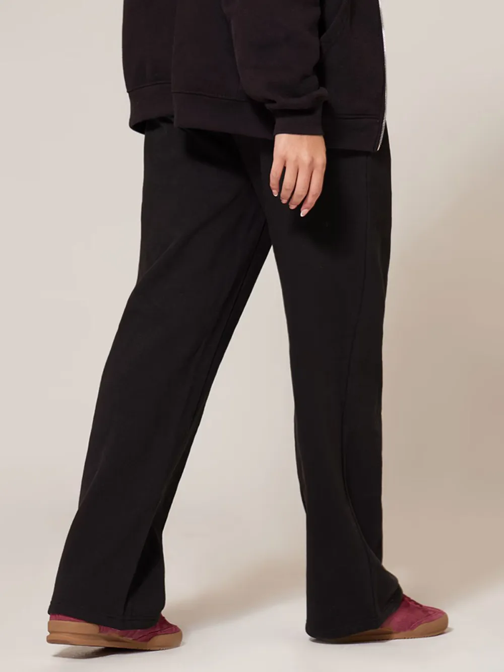 Black Premium Wide Leg Sweat Sweatpants