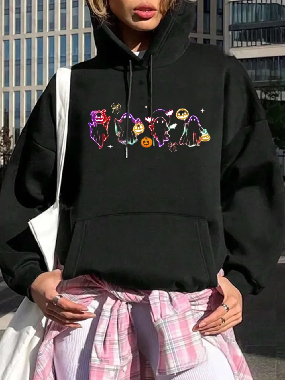 Halloween neon  women's fashion hoodie