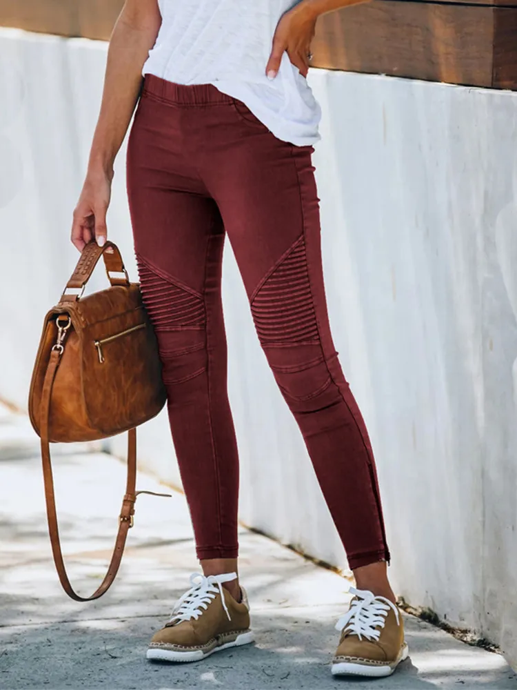 Casual Slim Fit Stretch Pencil Pants