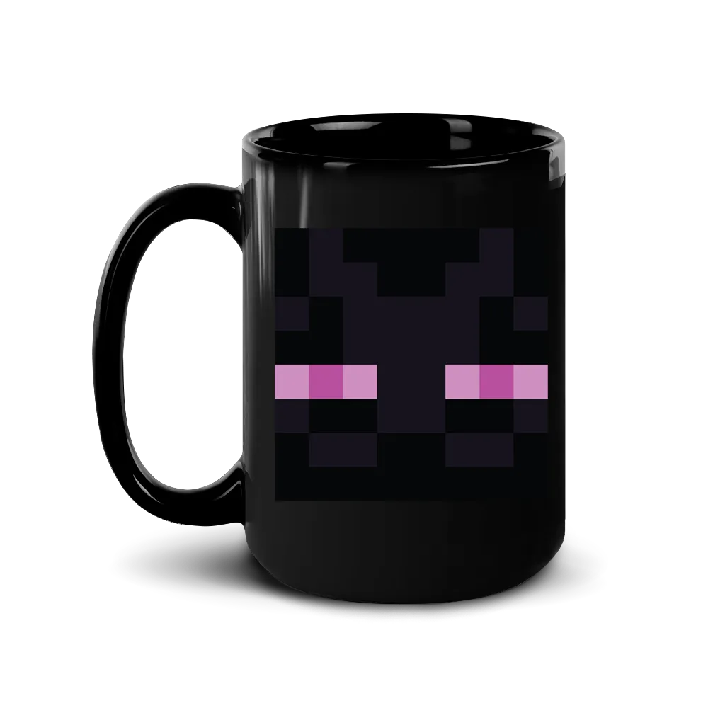 Minecraft Enderman Eyes Black Mug