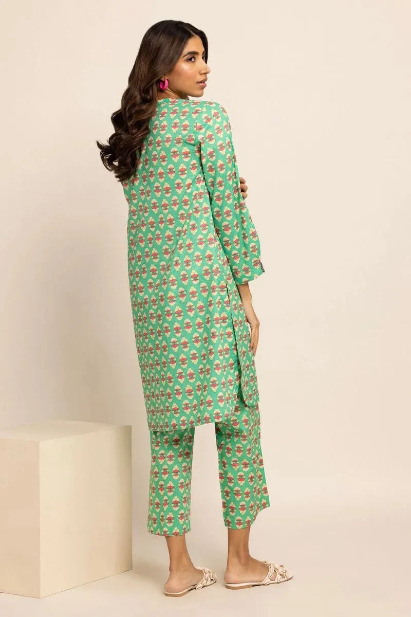 2 Piece | Kurta & Pants | Color Light Green