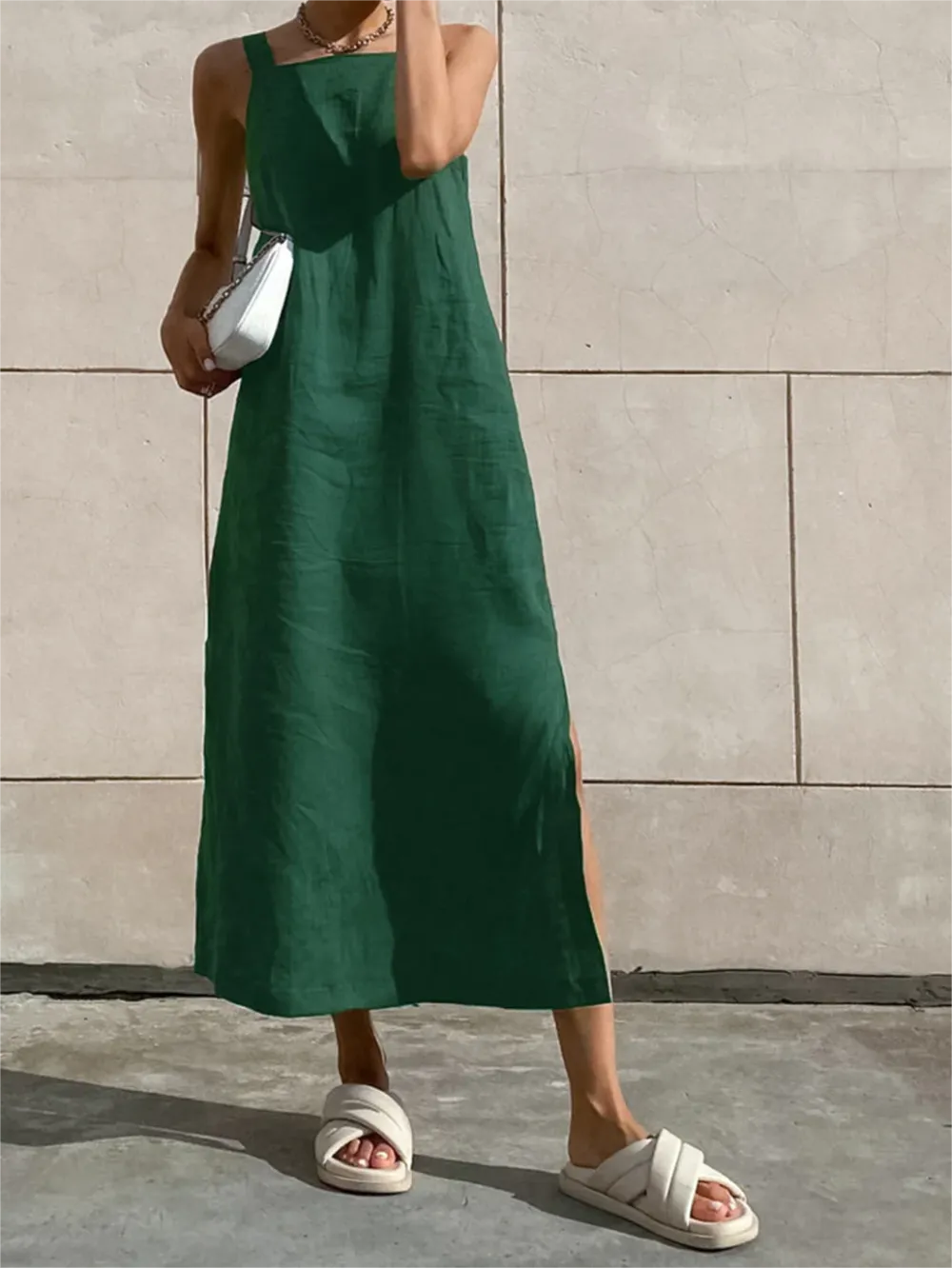 Minimalism Cotton Cami Long Dress