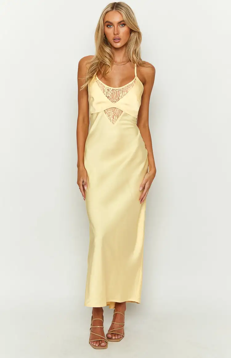 Elery Light Yellow Midi Dress