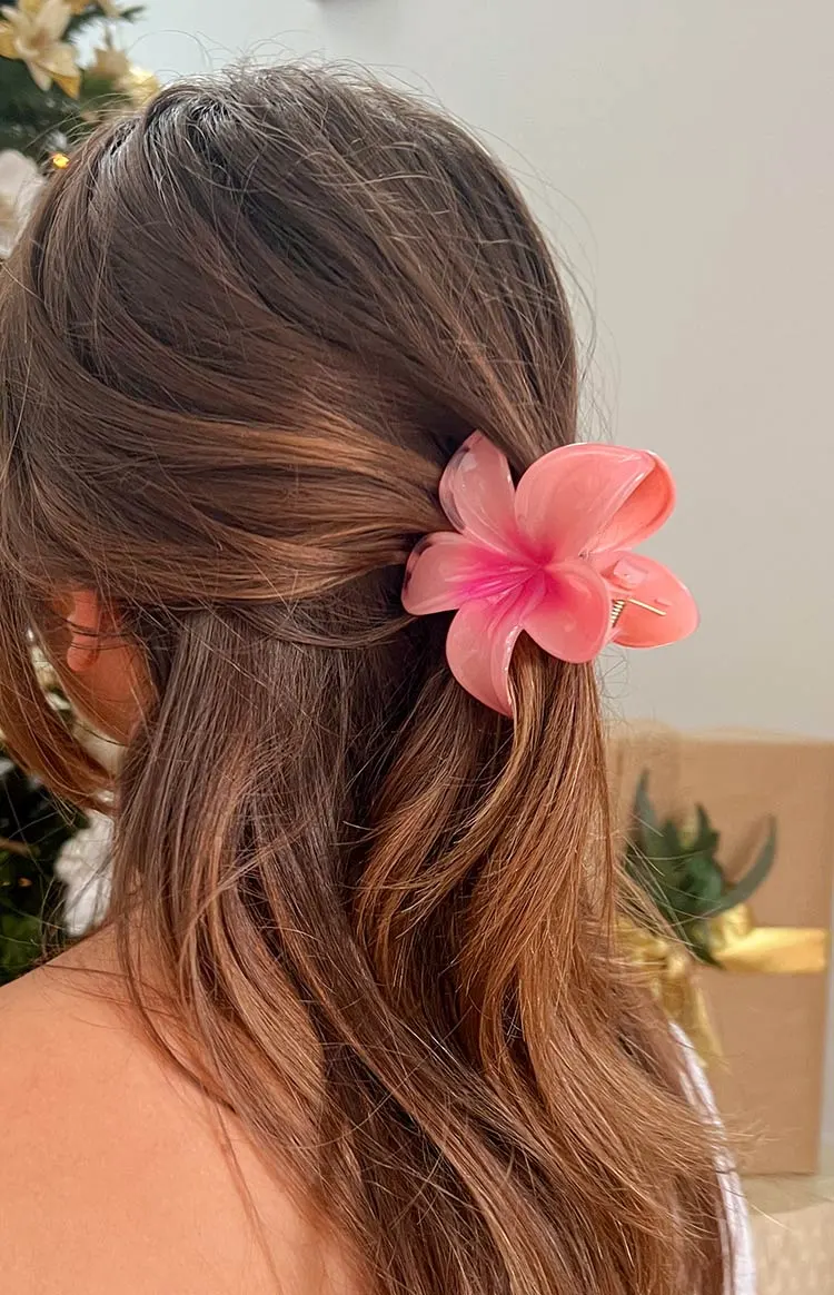 Frangipani Pink Flower Clip