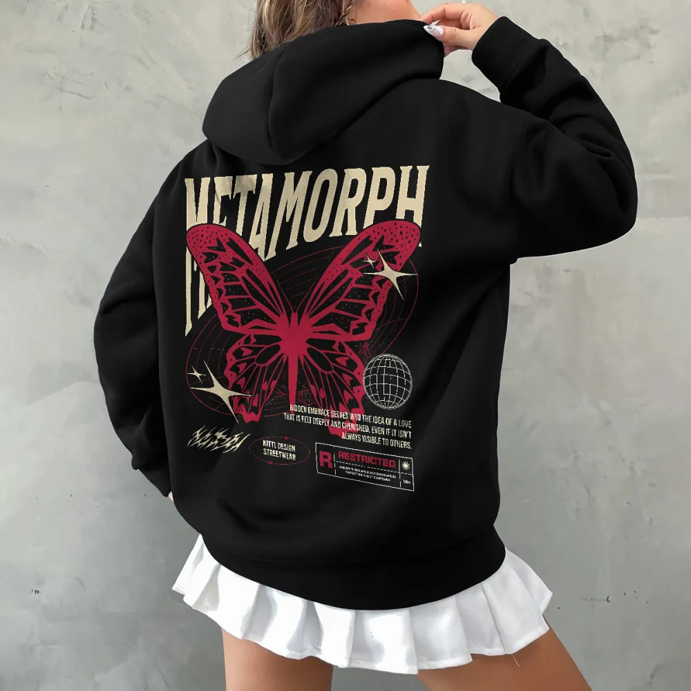 metamorph Butterfly women's fashion hoodie