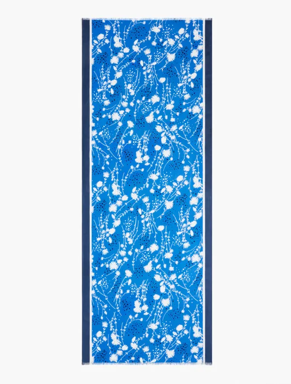 Dancing Floral Sparkle Oblong Scarf