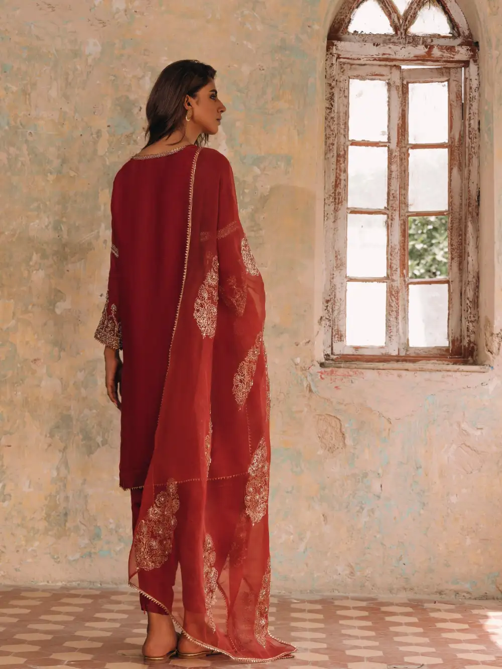 ALISHA KURTA W/ SKINNY SHALWAR & DUPATTA